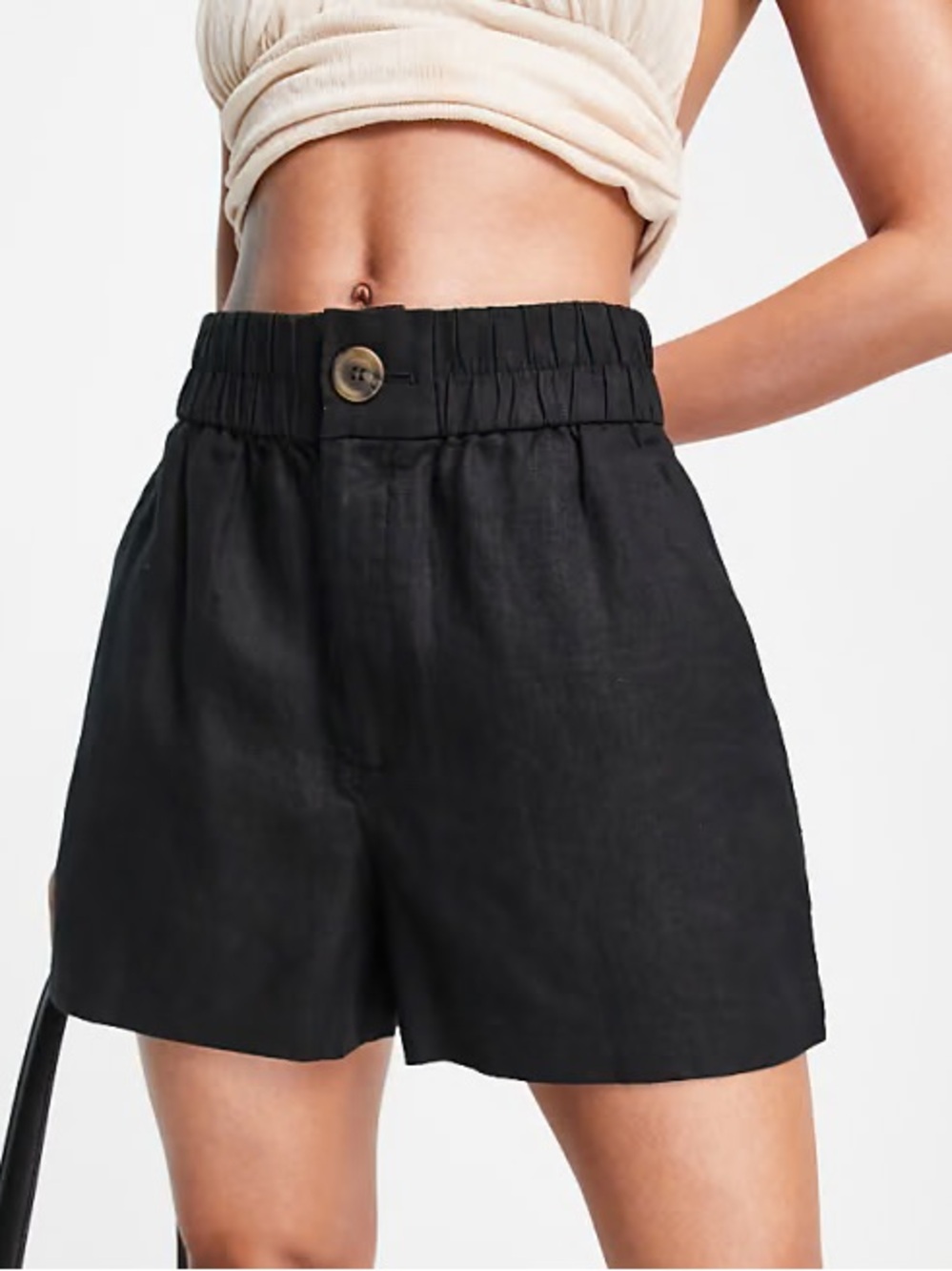 &otherstories relaxed fit linen shorts